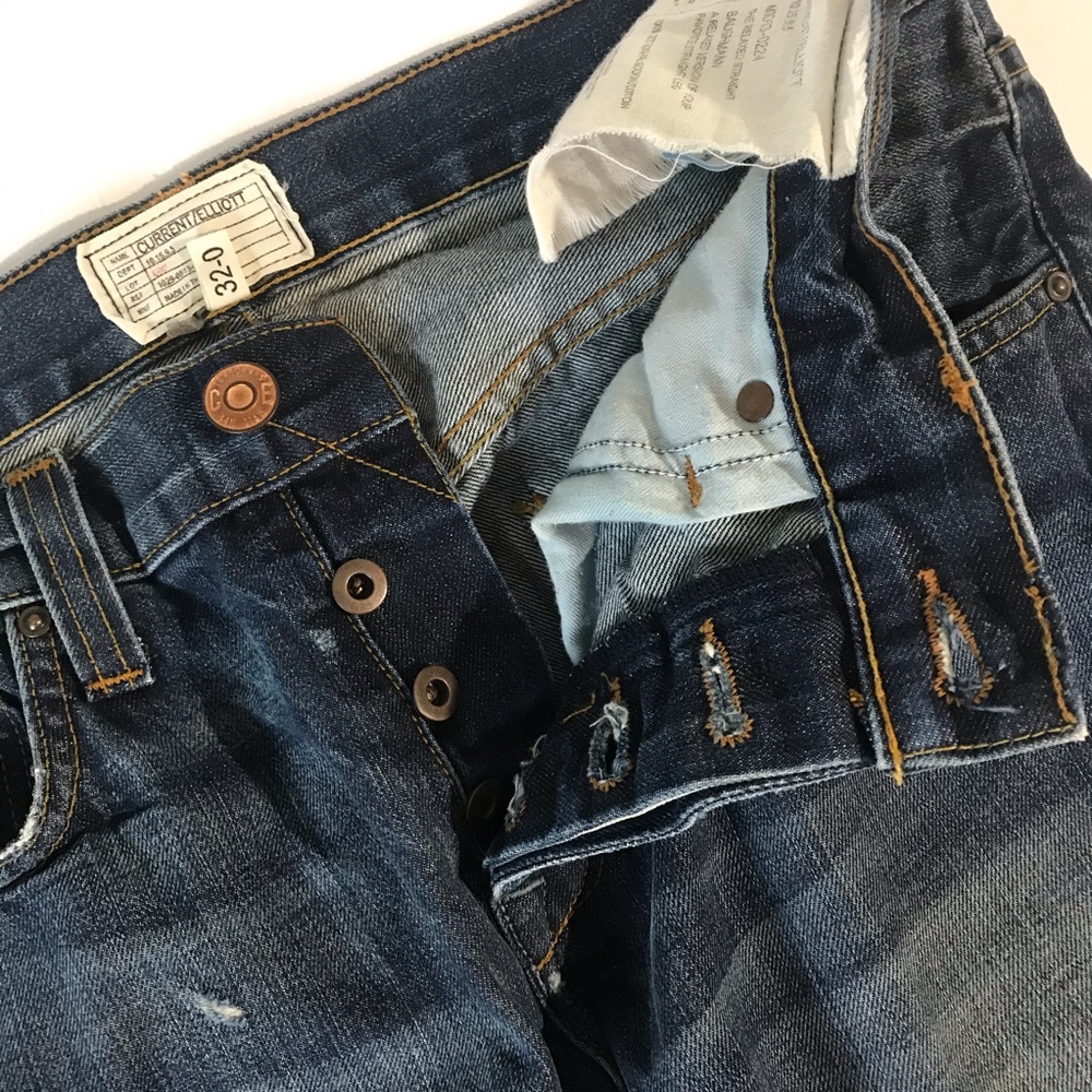 *CURRENT/ELLIOTT* Relaxed Distressed Jeans - Picture 1 of 11